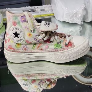 Mens 7.5 Converse Chuck Taylor All Star Lift high-top sneaker "Fruits & Florals"